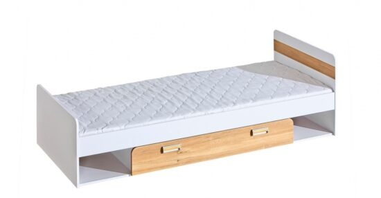 Dětská postel 80x195cm s úložným prostorem melisa - bílá/dub nash