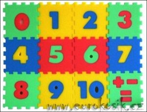Pěnové puzzle koberec - čísla