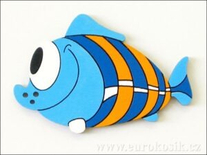 Dekorace ryba modrá 8