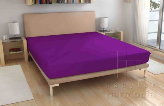 Froté prostěradlo - fialové - 70 x 140 cm