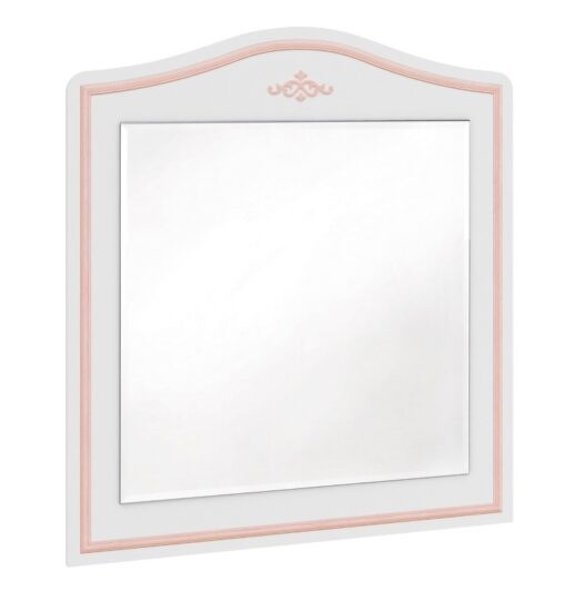 Zrcadlo ke komodě betty - bílá/růžová