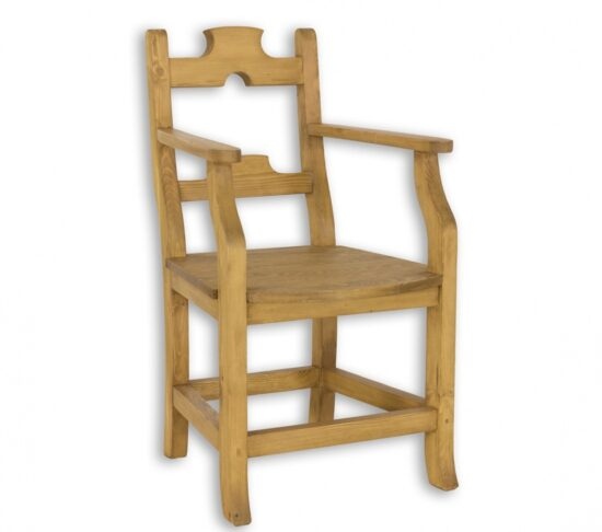 Židle s područkami sil 12 selská - k13 bělená borovice