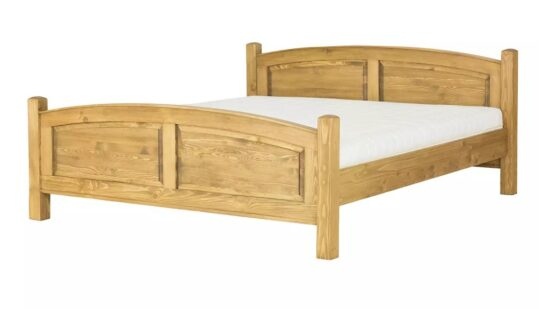 Manželská postel 160x200 dřevěná selská acc 05 - k15 hnědá borovice