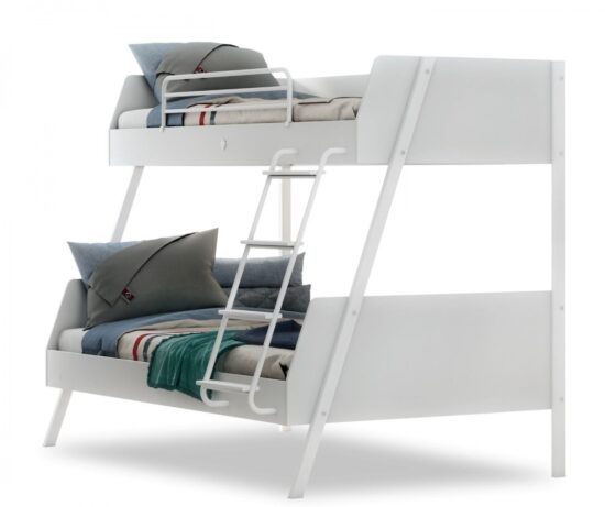 Studentská patrová postel 90x200-120x200cm pure - bílá