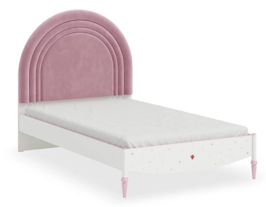 Dětská postel susy 120x200cm - bílá/růžová