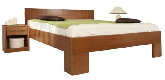Masivní postel s úložným prostorem varezza 6b (v.44cm) - 160/180 x