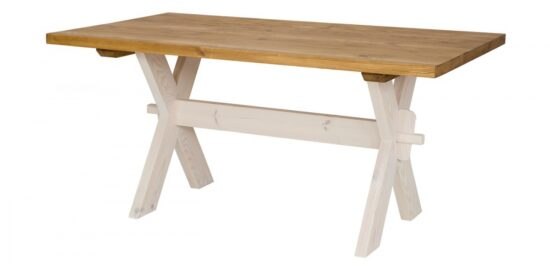 Dřevěný selský stůl 100x200cm mes 16 - k01 světlá borovice