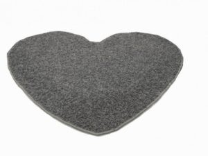Koberec color shaggy srdce 120 cm - světle šedá