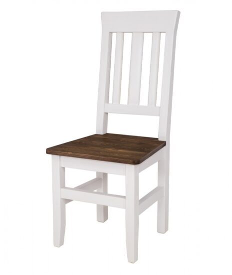 Masivní jídelní židle skn 04 - k16 antická bílá