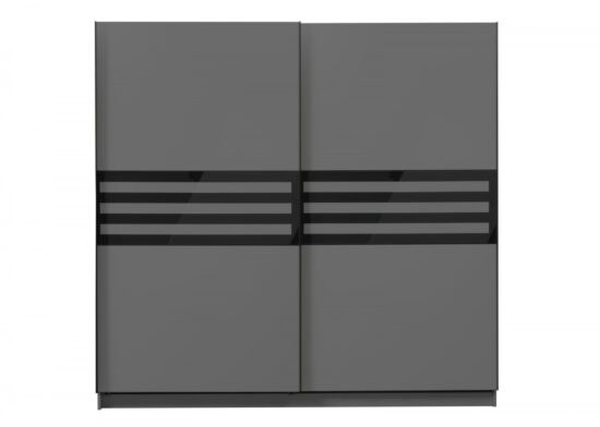 Šatní skříň s posuvnými dveřmi rimini - dub artisan/černá