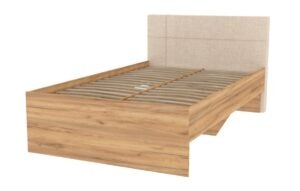 Studentská postel ezra 120x200cm - dub zlatý/krémová