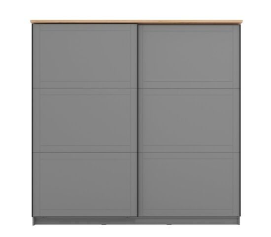 Skříň s posuvnými dveřmi lotta - šedá/dub artisan