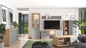 Obývací pokoj sevilla - dub artisan/šedý mat