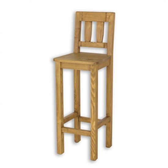Barová židle z masivu sil 10 - k16 antická bílá