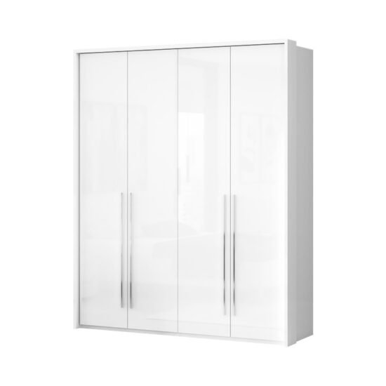 Čtyřdveřová skříň tiana-bílá - p4b/pn s osvětlením