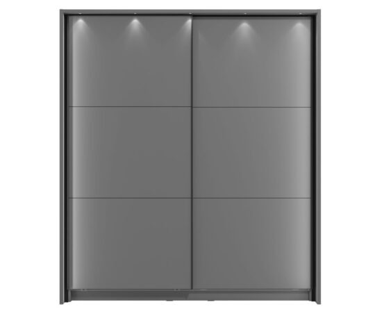 Posuvná skříň s ozdobným rámem a osvětlením catalina 180 - šedá