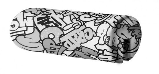 Opěrka/chránič na postel 18x50cm komiks - černá / bílá