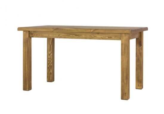 Dřevěný selský stůl 90x160 mes 13 a s hladkou deskou - k02 tmavá