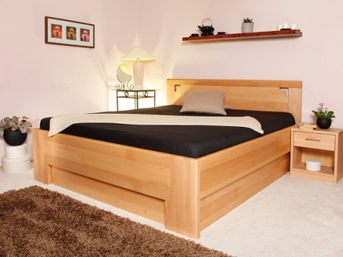 Masivní postel s úložným prostorem deluxe 2 - 160/180 200cm - 180 x