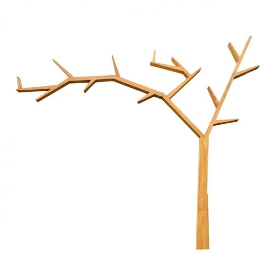 Police ve tvaru stromu cos 17 levá - k15 hnědá borovice
