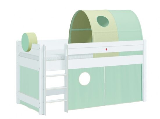 Vyvýšená postel s doplňky fairy - bílá/zelená