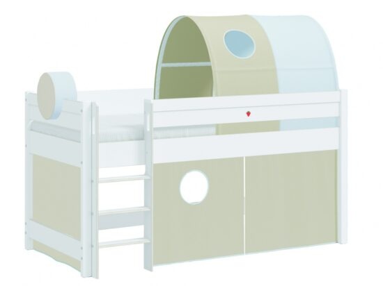 Vyvýšená postel s doplňky fairy - bílá/béžová