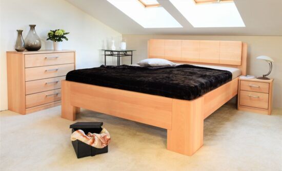 Masivní postel s úložným prostorem manhattan 1 - 160/180x200cm -