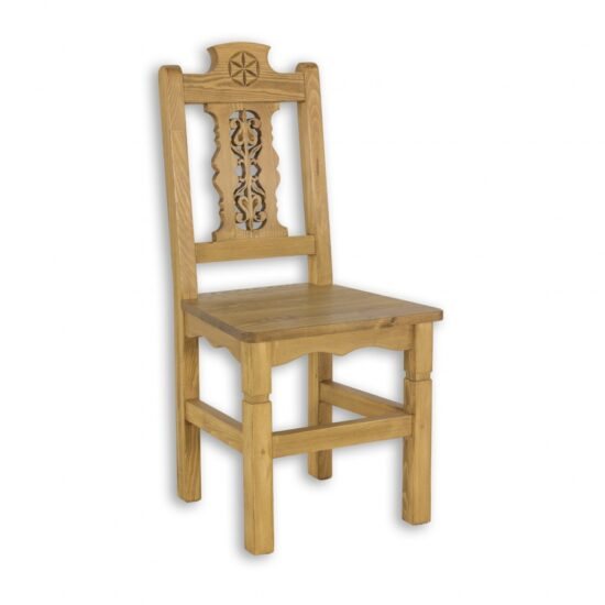 Selská židle z masivu sil 24 - k16 antická bílá