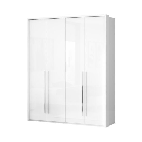 Čtyřdveřová skříň tiana-bílá - p42a-2/pn s rámem