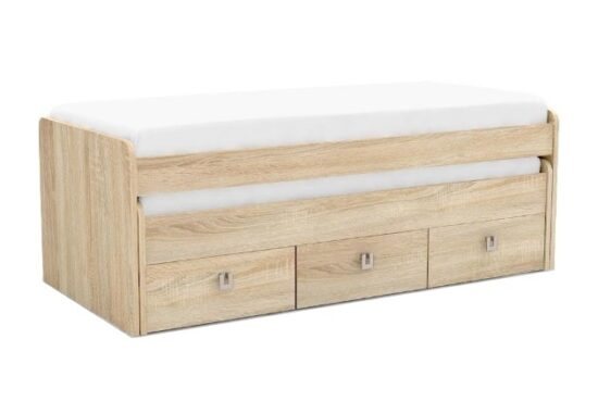 Dětská postel rea teeny 90x200cm s výsuvným lůžkem a úložným prostorem