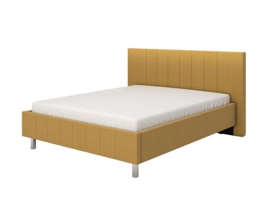 Manželská postel 160x200cm camilla – žlutá/chromované nohy