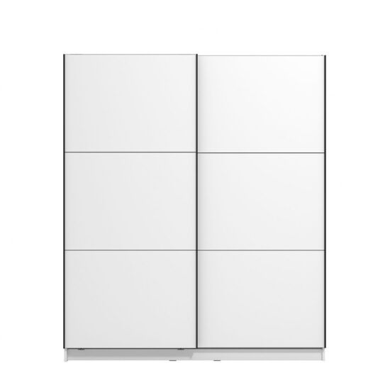Šatní skříň s posuvnými dveřmi catalina 180-bílá - s rámem