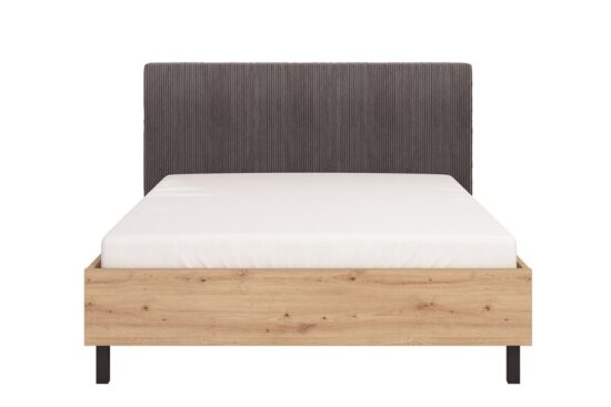 Manželská postel 160x200 donna - dub artisan/černá